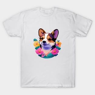 Dog With Flowers T-Shirt